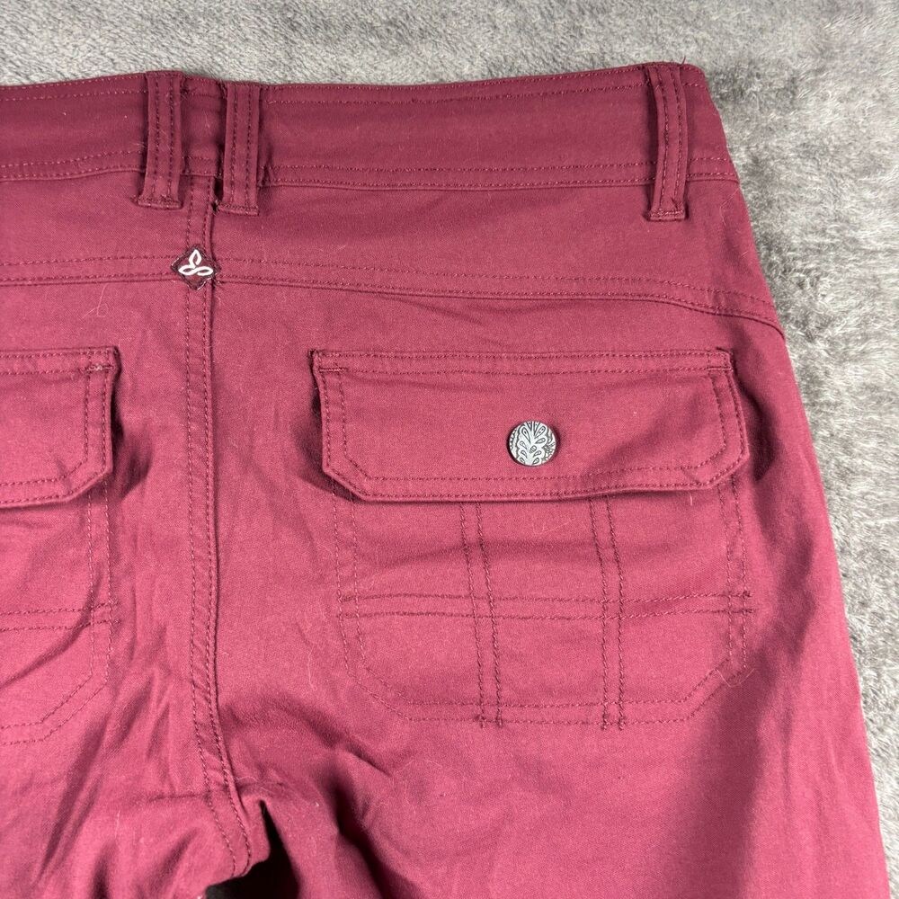 prAna Women Pants Hella Hiking Roll Up Outdoor Gorpcore Burgundy Size 6 P138 - Picture 5 of 11